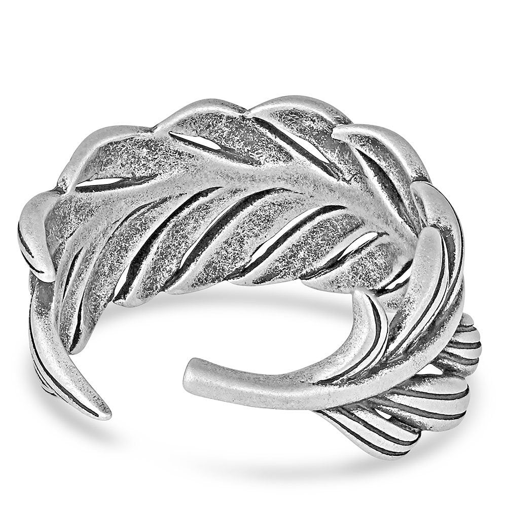 MONTANA SILVERSMITHS STRENGTH WITHIN FEATHER CUFF BRACELET - The Blue Ox 916